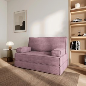 Masseno Sofa piankowa LADIA z funkcją spania - Wrzosowy - POSO 130 / Bez stelaża