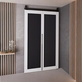 Drzwi Przesuwne QUDIO M1 Biały + Czarny 100