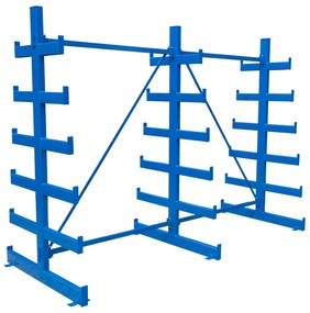Regał wspornikowy, choinkowy, dwustronny, 2000 x 2700 x 1144 mm, 6 półek