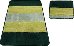 Zielone wzorzyste dywaniki łazienkowe L2-P95