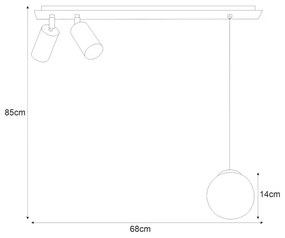 Nowoczesna lampa sufitowa nad stół - S898-Nako