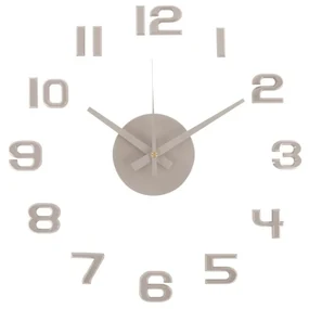 Karlsson 6001WG design zegar samoprzylepny szary,średnica 40 cm