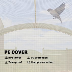 Outsunny Szklarnia z kopułowym dachem, składana foliowa szklarnia 200 x 80 x 164 cm Zielona | Aosom PL