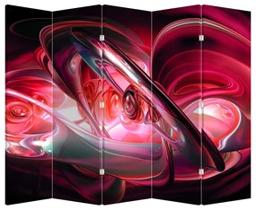 Parawan - Czerwone fraktale (210x170 cm)