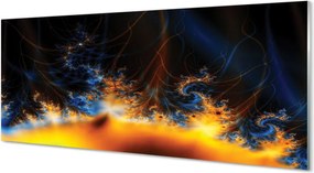 Panel szklany do Kuchni Kontrast Błękitu i Żółci