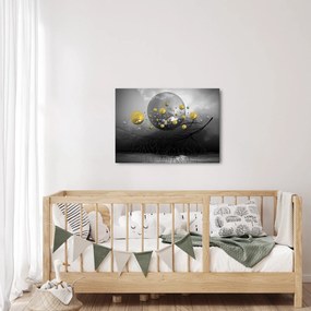 Obraz złotych abstrakcyjnych kul (70x50 cm)
