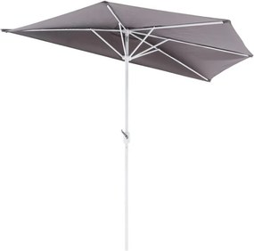 Półokrągły parasol balkonowy z rączką, 265 x 138 x 230 cm