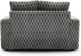 Fotel Wypoczynkowy Sofa KOBEL Szary Pluszowy Nowoczesny