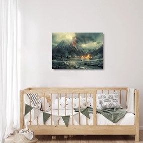 Obraz na szkle - Erupcja wulkanu (70x50 cm)