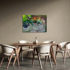 Obraz na szkle - Kameleon (70x50 cm)