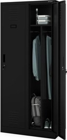 Szafa socjalna czterokomorowa Kacper 80x50x180 cm, czarna