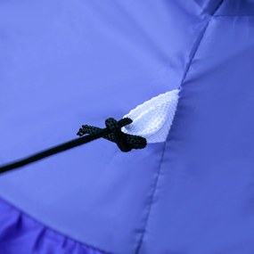 Homcom Dmuchana dekoracja świąteczna rodziny bałwanków, LED, niebieska | Aosom PL