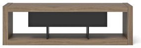 Czarna szafka pod TV w dekorze orzecha 175x52 cm Nara – TemaHome