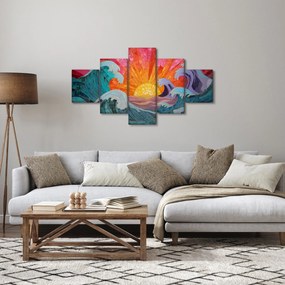 Obraz - Mozaika fal (125x70 cm)
