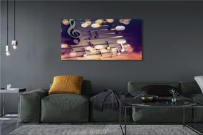 Duży obraz na płótnie Elegancja Muzycznego Zapisu