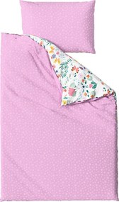 PrzytulneMieszkanie.pl PrzytulneMieszkanie.pl Pościel z kory do łóżeczka Renforcé LUNETTA różowa Rozmiar pościeli: 45 x 65 cm | 90 x 140 cm