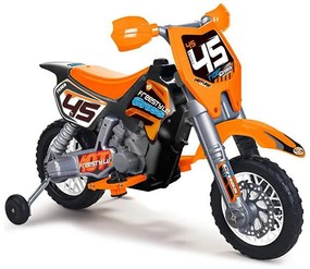 Feber motocykl cross pomarańczowy na akumulator 6v dla dzieci