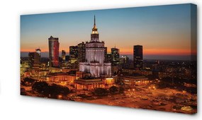 Fotoobraz na płótnie Nocne Światła Warszawy