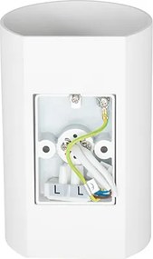 Okrągła designerska lampa ścienna biała - Sabbir