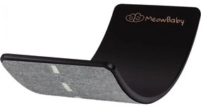 Deska do balansowania z filcem 80x30cm dla dzieci. balance board czarny z filcem szary melanż autostrada - meowbaby®