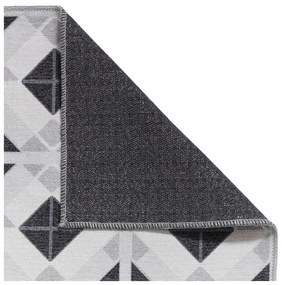 Jasnoszaro-ciemnoszary chodnik odpowiedni do prania 76x230 cm Victoria Light – Think Rugs