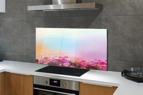 Szklany Panel Polne Kwiaty pod Błękitnym Niebem