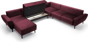 Narożnik BOSCO XL zestaw z elektryczną funkcją regulacji tkanina Monolith 69 Burgundowy WERSAL