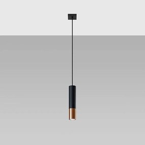 Lampa wisząca LOOPEZ 1 czarna/miedziana