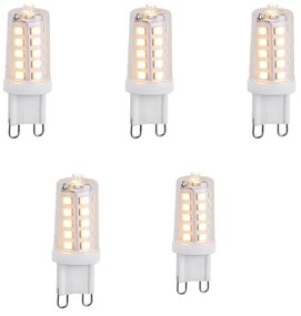 Zestaw 5 ściemnialnych żarówek LED G9 3,2W 250 lm 2200K