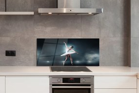 Panel szklany do Kuchni Baletnica w Klasycznej Bieli