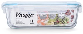 Szklany pojemnik na żywność hermetyczny LUNCH BOX, 1 l