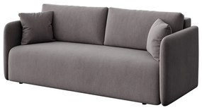 Szara aksamitna rozkładana sofa 220 cm Chaum – Rodier