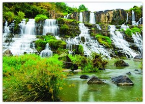 Obraz na szkle - wodospady (70x50 cm)