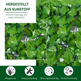 Outsunny Siatka Ochronna Sztuczny Żywopłot Jasnozielony 300x100cm Praktyczna i Estetyczna Ochrona | Aosom PL