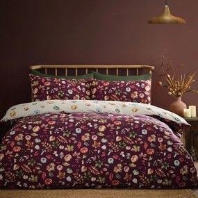 Fioletowa pościel dwuosobowa 230x220 cm Autumn Pumpkins – Catherine Lansfield