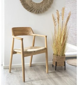 Krzesło z podłokietnikami z litego drewna w naturalnym kolorze Getafe – House Nordic