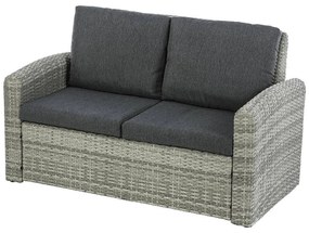 Zestaw rattanowy SANTORINI dla 4 osób (szary)