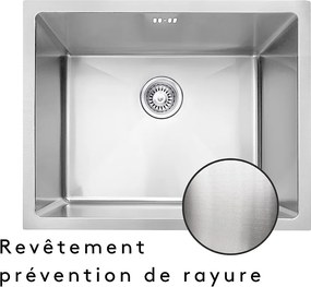 Luisa zlewozmywak 1 komora 55x45 ze stali nierdzewnej - Essebagno