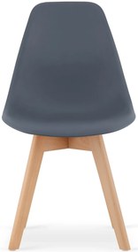 Szare skandynawskie krzesło do stołu dark slate N7-H72