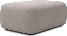 Pufa z teksturowanej tkaniny w kolorze taupe DAVISO