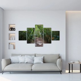 Obraz - Promienie słońca w dżungli (125x70 cm)