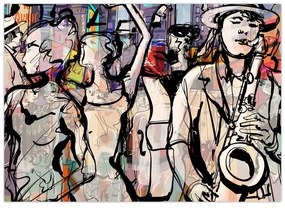 Obraz - Jazzowa noc (70x50 cm)