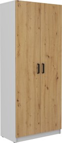 Szafa MALTESA - Dąb artisan / Front Szary / 4 półki