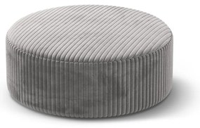 Jasnoszary sztruksowy puf Dia – Micadoni