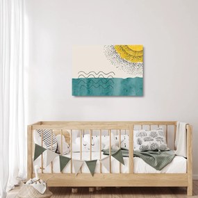 Obraz na szkle - Abstrakcyjny obraz plaży N⁰1 (70x50 cm)