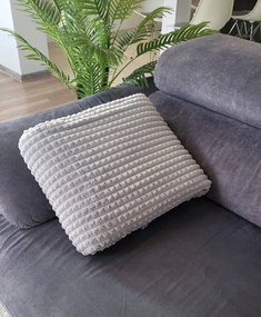 Koc w Kostkę 200x220cm Miękki szary na łóżko Przytulny do Salonu i Sypialni