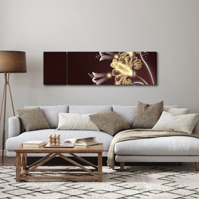 Obraz - Świecące kwiaty (170x50 cm)