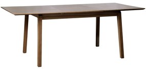Brązowy rozkładany stół z blatem w dekorze dębu 95x200 cm Bari – Unique Furniture