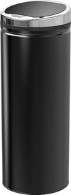 HOMCOM Kosz na śmieci automatyczny z czujnikiem ruchu Stal nierdzewna Elegancki design 30 5x30 5x81 5cm Czarny | Aosom PL