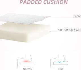 HOMCOM Krzesło Obrotowe z Uszami Królika, Biurowe na Kółkach, z Sztucznego Futra, Białe